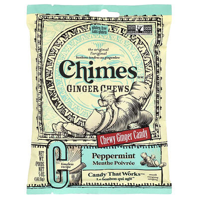 Ginger Chews, Peppermint, 5 oz (141.8 g)