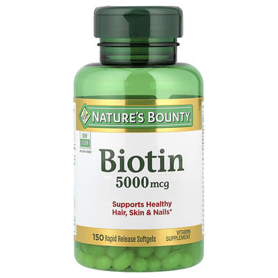 Biotin, 5,000 mcg, 150 Rapid Release Softgels