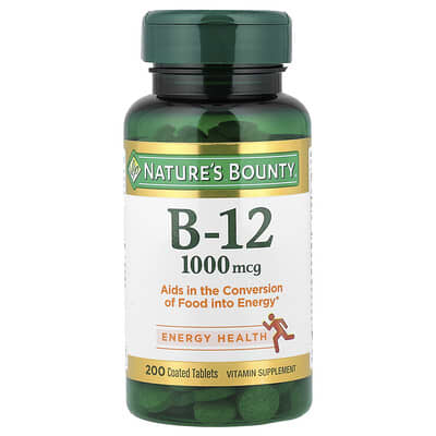 Витамин B-12, 1,000 mcg, 200 покрытых таблеток