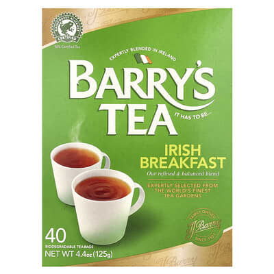 Irish Breakfast, 40 Tea Bags, 4.4 oz (125 g)