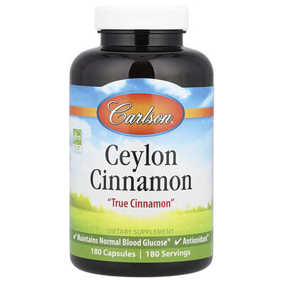 Ceylon Cinnamon, 180 Capsules (500 mg per Capsule)