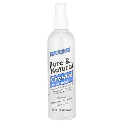 Pure & Natural, Crystal Deodorant Mist™, Unscented, 8 oz (240 ml)