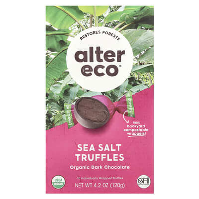 Трюфели Alter Eco Organic Dark Chocolate Sea Salt