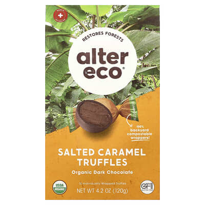 Трюфели Alter Eco Organic Salted Caramel Dark Chocolate