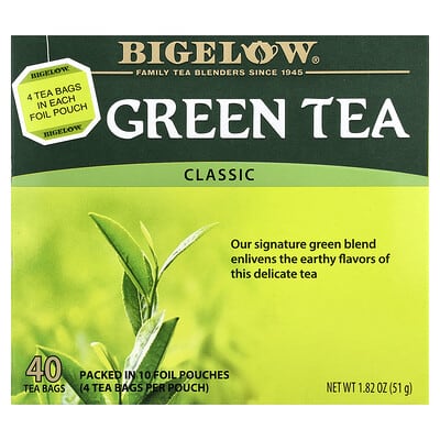 Green Tea, Classic, 40 Tea Bags, 1.82 oz (51 g)