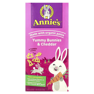 Yummy Bunnies & Cheddar, Pasta & Cheese, 6 oz (170 g)