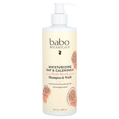 Moisturizing Shampoo & Wash, Oat & Calendula, 16 fl oz (473 ml)