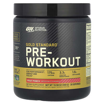 Предтренировочный комплекс Optimum Nutrition Gold Standard® Fruit Punch, 10.58 oz (300 g)