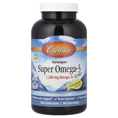 Norwegian Super Omega-3 Gems®, 180 Soft Gels