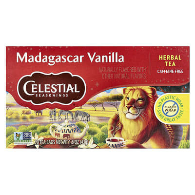 Herbal Tea, Madagascar Vanilla, Caffeine Free, 20 Tea Bags, 1.5 oz (43 g)