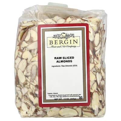 Сырые нарезанные миндаль, 12 oz (340 g)