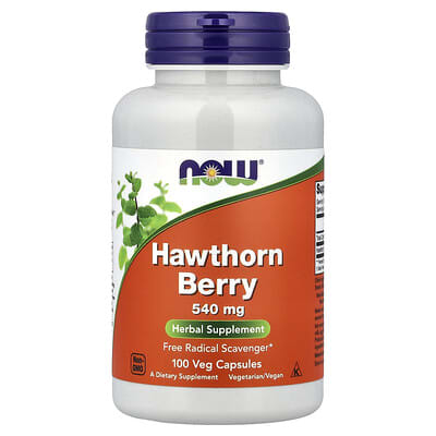 Hawthorn Berry, 100 растительных капсул (540 mg per Capsule)