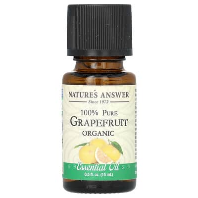 100% Чистое органическое эфирное масло, Грейпфрут, 0.5 fl oz (15 ml)
