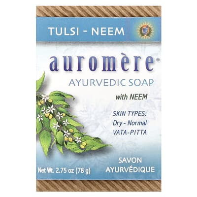 Ayurvedic Bar Soap with Neem, Tulsi-Neem, 2.75 oz (78 g)