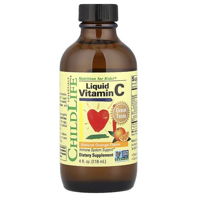 Liquid Vitamin C, Natural Orange, 4 fl oz (118 ml)