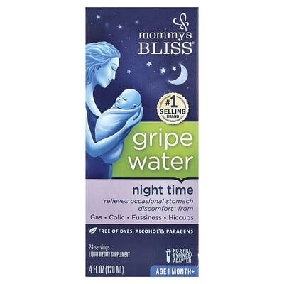 Gripe Water, Night Time, Age 1 Month+, 4 fl oz (120 ml)