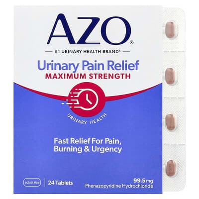 Urinary Pain Relief, Maximum Strength, 99.5 mg, 24 Tablets