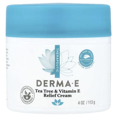 Tea Tree & Vitamin E Relief Cream, 4 oz (113 g)