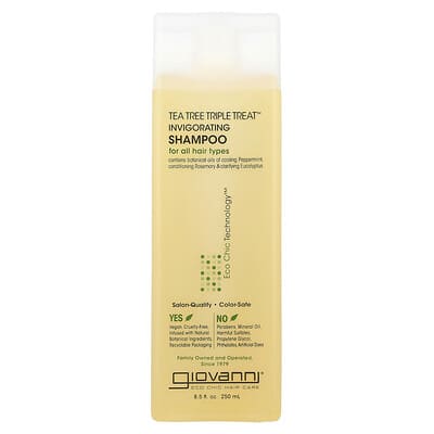 Tea Tree Triple Treat™, Invigorating Shampoo, For All Hair Types, 8.5 fl oz (250 ml)