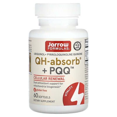 Антиоксиданты Jarrow Formulas QH-Absorb® + PQQ™, 60 мягких капсул