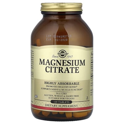 Magnesium Citrate, 120 Tablets (200 mg per Tablet)