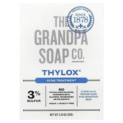 Мыло для лица и тела, Thylox® средство от акне, 3.25 oz (92 g)
