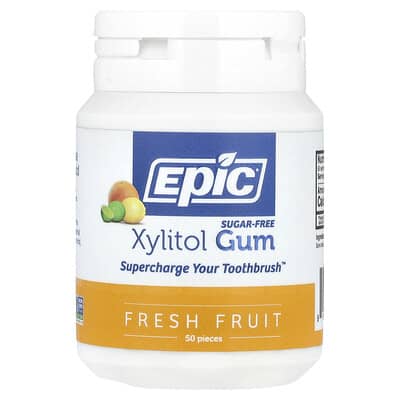 Xylitol Gum, Sugar-Free, Fresh Fruit, 50 Pieces