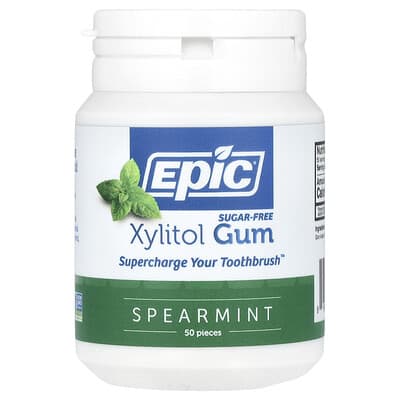 Xylitol Gum, Spearmint, 50 Pieces