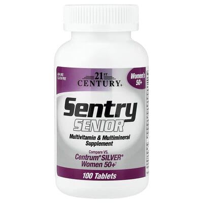 Sentry Senior, Женский 50+, мультивитаминный и минеральный комплекс, 100 таблеток