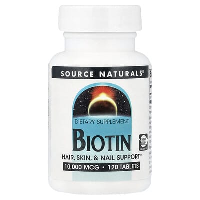 Biotin, 10,000 mcg, 120 таблеток