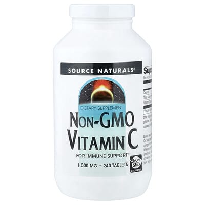 Source Naturals Non-GMO Vitamin C, 1,000 mg, 240 таблеток
