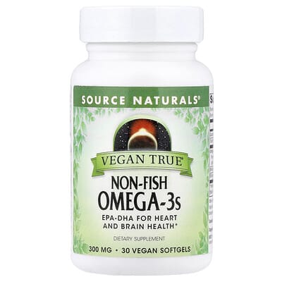 Vegan True®, Non-Fish Omega-3s, 300 mg, 30 веганских мягких капсул