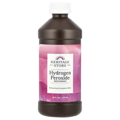 Ополаскиватель для рта с перекисью водорода, освежающая мята эвкалипта, 16 fl oz (473 ml)