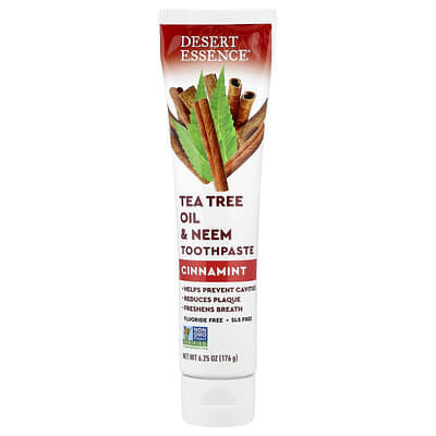 Tea Tree Oil & Neem Toothpaste, Cinnamint, 6.25 oz (176 g)