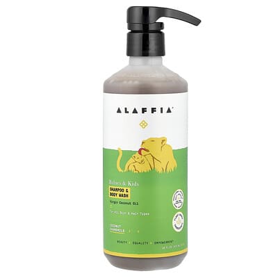 Шампунь и гель для душа для детей, кокос и ромашка, 16 fl oz (473 ml)