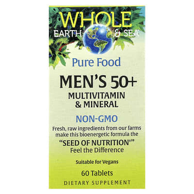 Whole Earth & Sea®, Men's 50+ Multivitamin & Mineral, 60 Tablets