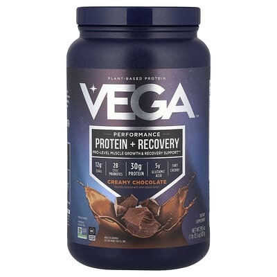 Растительный протеин Vega Performance Protein + Recovery Creamy Chocolate 1 lb 13.5 oz (837 g)