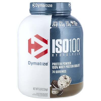 ISO100® Гидролизованный изолят сывороточного протеина, вкус печенье с кремом, 5 lb (2.3 kg)