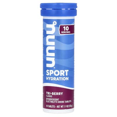 Sport Hydration, Effervescent Electrolyte Drink, Tri-Berry, 10 Tablets