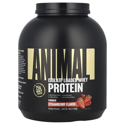 Порошок протеина Isolate Loaded Whey Protein™ Strawberry, 4 lb (1.81 kg)