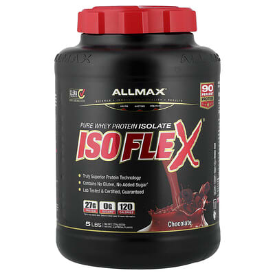ISOFLEX®, Pure Whey Protein Isolate, Chocolate, 5 lbs (2.27 kg)