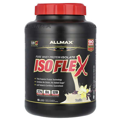 ISOFLEX®, Pure Whey Protein Isolate, Vanilla, 5 lbs (2.27 kg)