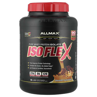 ISOFLEX®, Pure Whey Protein Isolate, Chocolate Peanut Butter, 5 lbs (2.27 kg)
