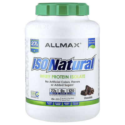 ISONatural™ изолят сывороточного протеина, шоколад, 2.27 kg