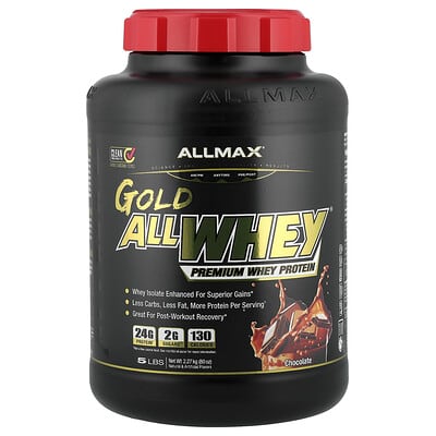 GOLD ALLWHEY®, Premium Whey Protein, Chocolate, 5 lbs (2.27 kg)