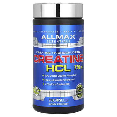 Creatine HCL, 750 mg, 90 капсул