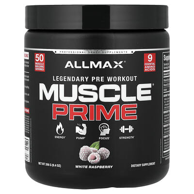 Предтренировочный комплекс Muscle Prime®, White Raspberry, 9.4 oz (266 g)