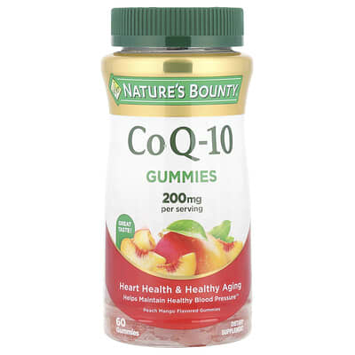 Желейные витамины CoQ-10, персик-манго, 60 штук (100 mg на штуку)