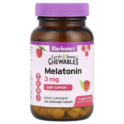 EarthSweet® Chewables, Melatonin, Raspberry, 3 mg, 120 Chewable Tablets