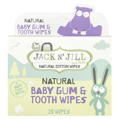 Natural Baby Gum & Tooth Wipes, 25 Wipes